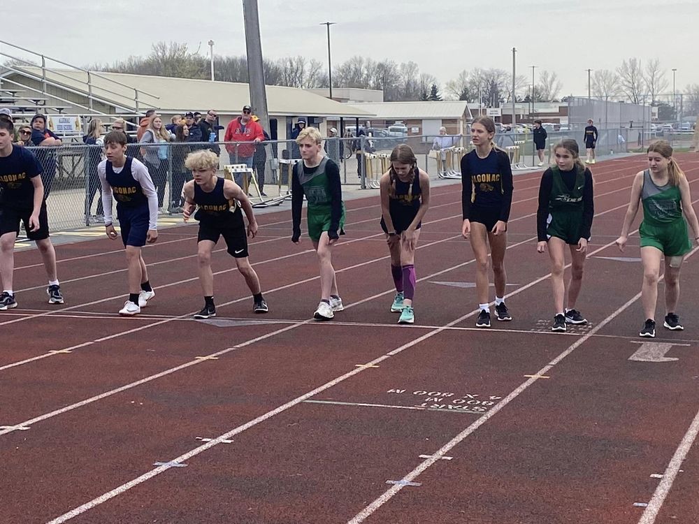 Jr High Track Travels to Algonac for First Meet of the Season Genesee